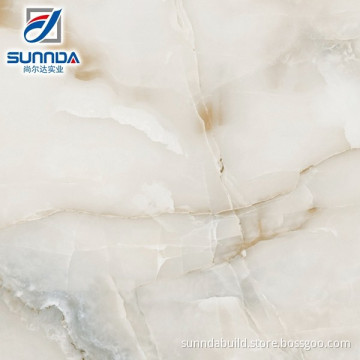 White Copy Marble Glazed Polished Porcelain Tile for Outdoor